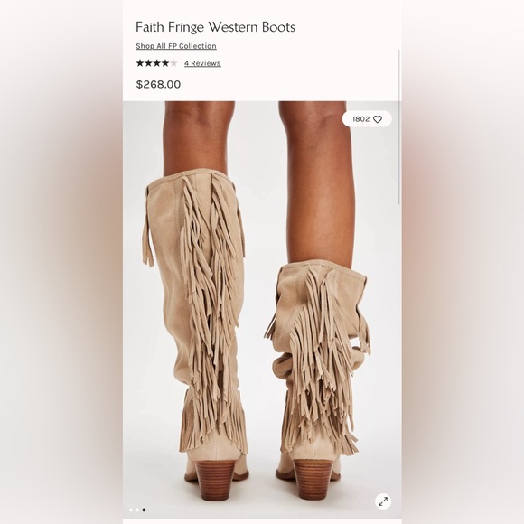 Brand new! Free People Faith Fringe Western Boots - Retails $268 - Picture 3 of 10